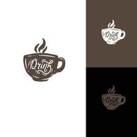 Coffee cup logo design vector that has a word drink on it