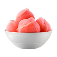 AI generated 3D Rendering of a Ice Cream in a Bowl on Transparent Background - Ai Generated png