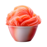 AI generated 3D Rendering of a Ice Cream in a Bowl on Transparent Background - Ai Generated png