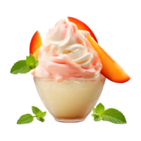 AI generated 3D Rendering of a Ice Cream in a Bowl on Transparent Background - Ai Generated png