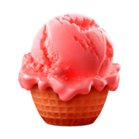 AI generated 3D Rendering of a Ice Cream in a Bowl on Transparent Background - Ai Generated png