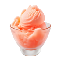 AI generated 3D Rendering of a Ice Cream in a Bowl on Transparent Background - Ai Generated png