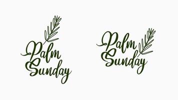 Palm Sunday decorative doodle style for spirituality vector design element