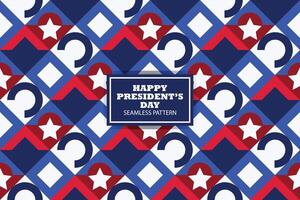 Happy Presidents Day seamless pattern background vector