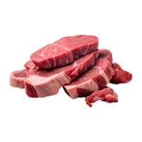 ai generato crudo carne su trasparente sfondo - ai generato png