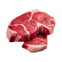 ai generato crudo carne su trasparente sfondo - ai generato png