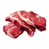 ai generato crudo carne su trasparente sfondo - ai generato png