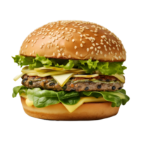 AI generated Crispy Burger on Transparent background - Ai Generated png