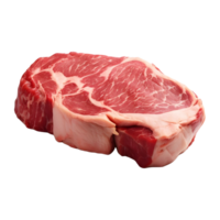 ai gerado cru carne em transparente fundo - ai gerado png