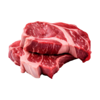 ai generado crudo carne en transparente antecedentes - ai generado png