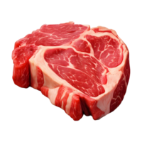 ai generado crudo carne en transparente antecedentes - ai generado png