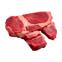 ai generato crudo carne su trasparente sfondo - ai generato png