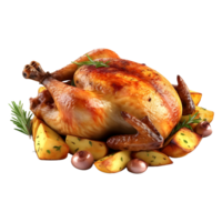 ai generato pollo su trasparente sfondo - ai generato png