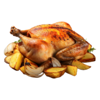 ai généré poulet sur transparent Contexte - ai généré png