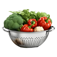 AI generated Basket of Mix Vegetable on Transparent background - Ai Generated png