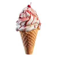 AI generated 3D Rendering of a Ice Cream Cone on Transparent Background - Ai Generated png