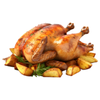 ai généré poulet sur transparent Contexte - ai généré png