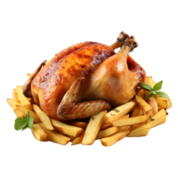 ai generato pollo su trasparente sfondo - ai generato png