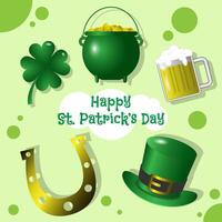 Happy St. Patrick's Day elements vector