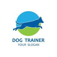 design logo ideas training dogs vector template. logo  suitable for dog trainer company, dog shop, dog food store