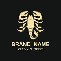 Scorpion Logo Vector icon Illustration Template. logo suitable for branding, gaming, extreme sports, fashion, tattoo salons, bands and security