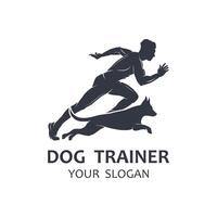 design logo ideas training dogs vector template. logo  suitable for dog trainer company, dog shop, dog food store