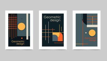 brutal set of abstract geometric posters. vector