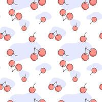 cherry seamless parttern. Pattern for textiles, wrapping paper, wallpapers, backgrounds vector