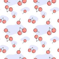 cherry seamless parttern. Pattern for textiles, wrapping paper, wallpapers, backgrounds vector