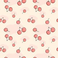 cherry seamless parttern. Pattern for textiles, wrapping paper, wallpapers, backgrounds vector