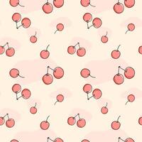 cherry seamless parttern. Pattern for textiles, wrapping paper, wallpapers, backgrounds vector