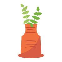 Cute Illustration Plants in Pots vector