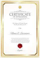 certificado o diploma modelo con decorativo diseño caligrafía elementos vector