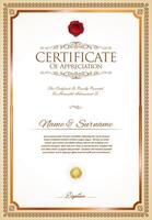 certificado o diploma modelo con decorativo diseño caligrafía elementos vector