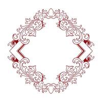 Luxury Frame Ornament Wedding Decoration Border vector