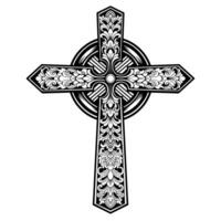 classic style christ cross vector design editable color