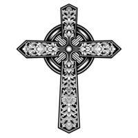 classic style christ cross vector design editable color