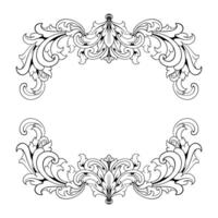 Luxury Frame Ornament Wedding Decoration Border vector