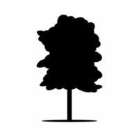 árbol silueta icono vector. urbano árbol silueta para icono, símbolo o signo. árbol icono para naturaleza paisaje, ilustración o bosque vector