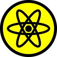 React or Atom Hazard Symbol - A Bold Logo Illustration Depicting Various Safety Concerns. Hazard or Toxic logo icon. vector