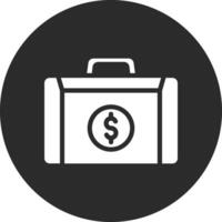 Cash Suitcase Vector Icon