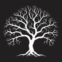 Enchanting Canopy Black Vector Tree Symbol Timeless Arboreal Tree Black Vector Icon