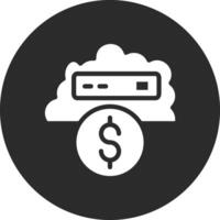 nube dinero vector icono
