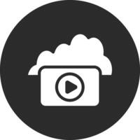 nube videos vector icono vector icono
