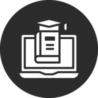 icono de vector de educación en línea