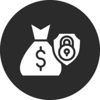 icono de vector de protección de dinero