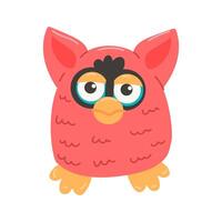 Furbie toy. An object from the 90s, 80s. Retro. Icon isolated on white background. vector