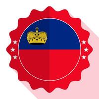 Liechtenstein quality emblem, label, sign, button. Vector illustration.