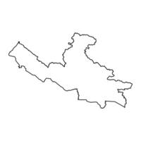 lumbini provincia mapa, administrativo división de Nepal. vector ilustración.