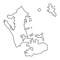 Auckland Region map, administrative division of New Zealand. Vector illustration.